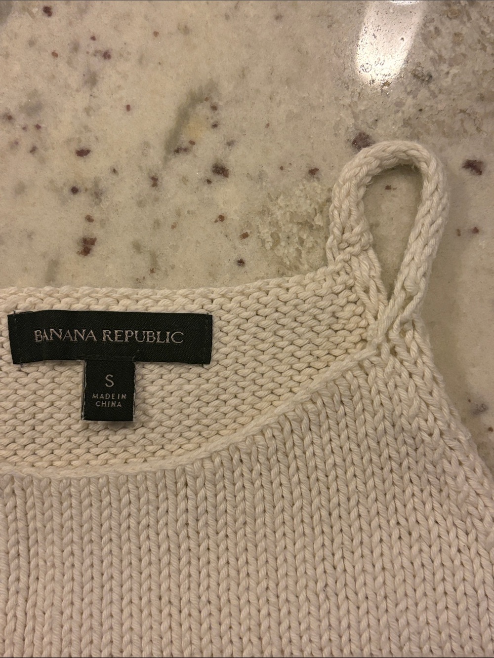 Banana Republic Cream Knit high neck tank top - Picture 5 of 8